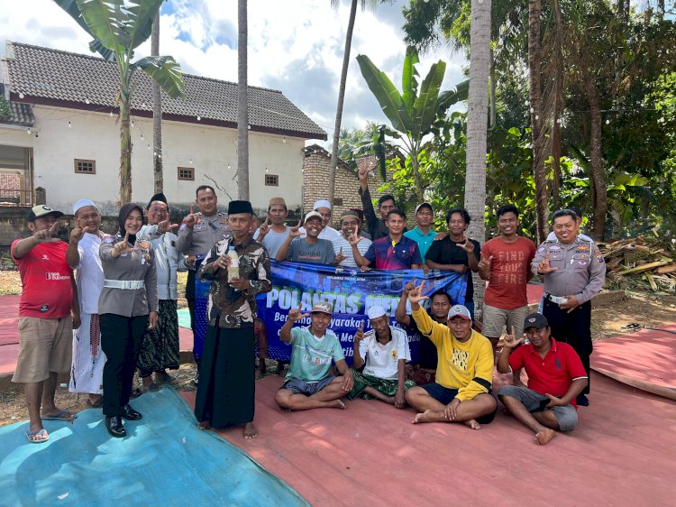 Polantas Menyapa : Polres Sumenep Sambang Warga Desa Beri Edukasi Tertib Lalin