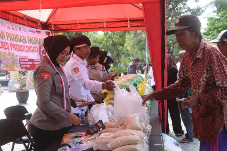 Polres Probolinggo bersama Bulog Gelar Pasar Murah di Hari Juang Polri Siapkan 44 Ton Beras